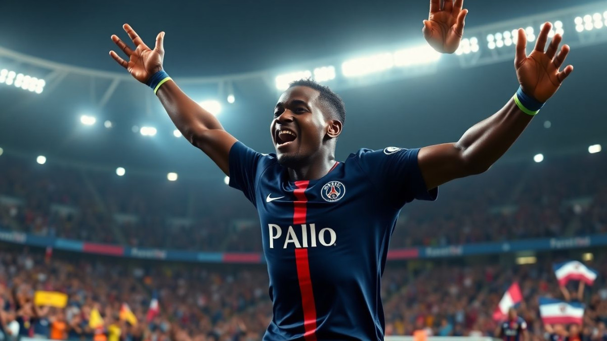 Désiré Doué, le porte-bonheur du PSG lors des quarts de finale de la C1 PSG-Aston Villa (3-1)