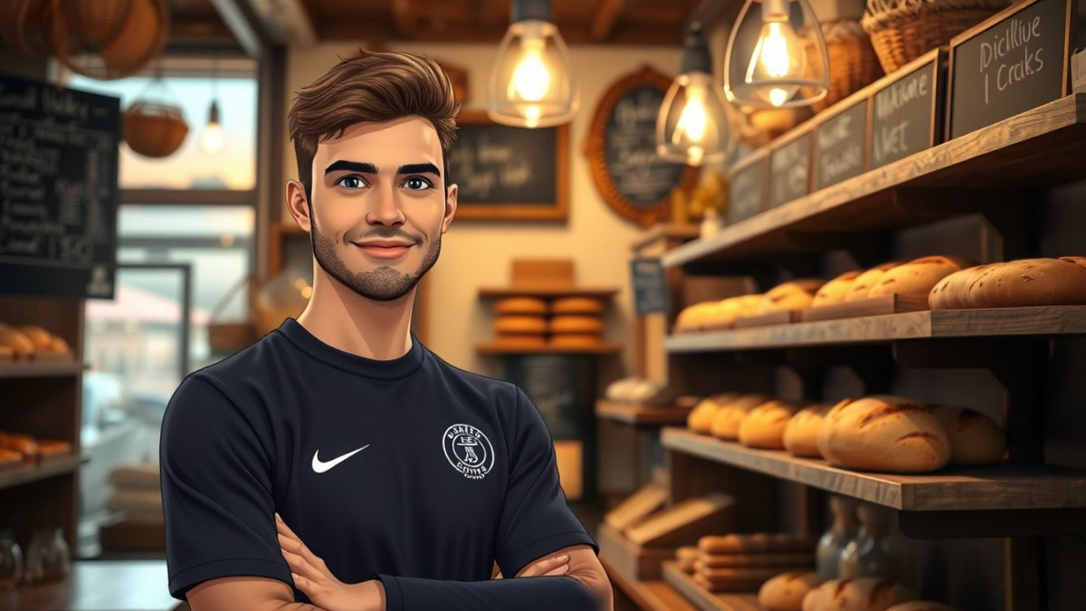 Michaël Cuisance prolonge au Hertha en posant dans une boulangerie berlinoise