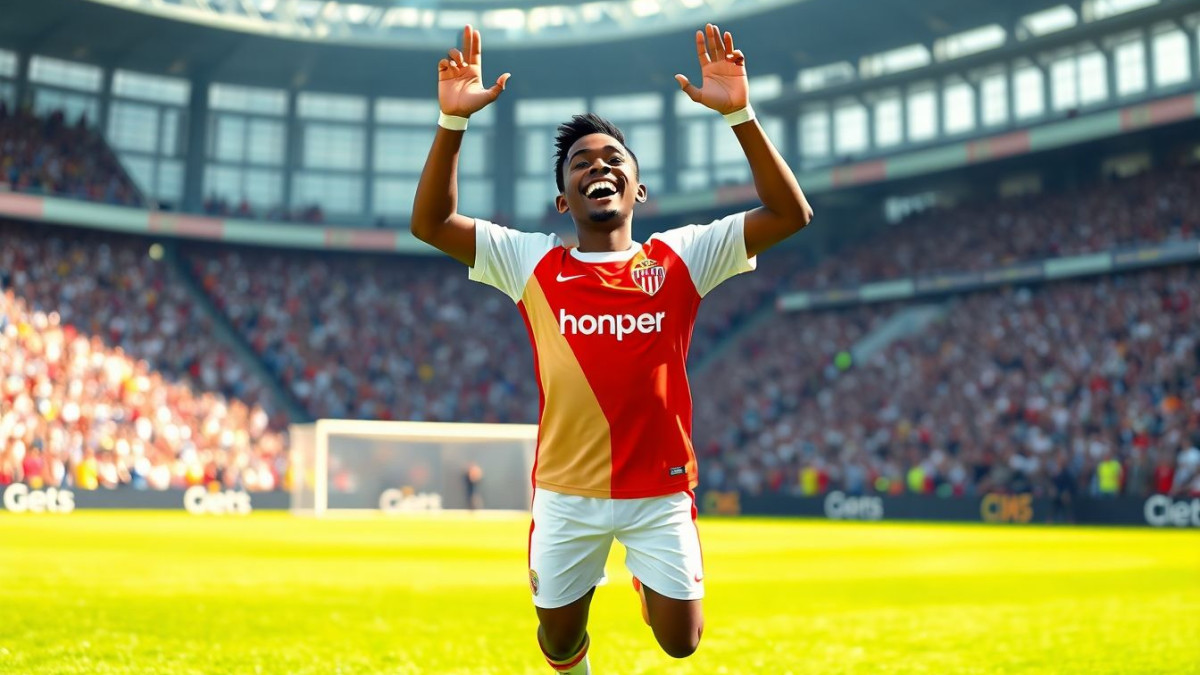 Mission accomplie pour Monaco Balogun est en pleine joie