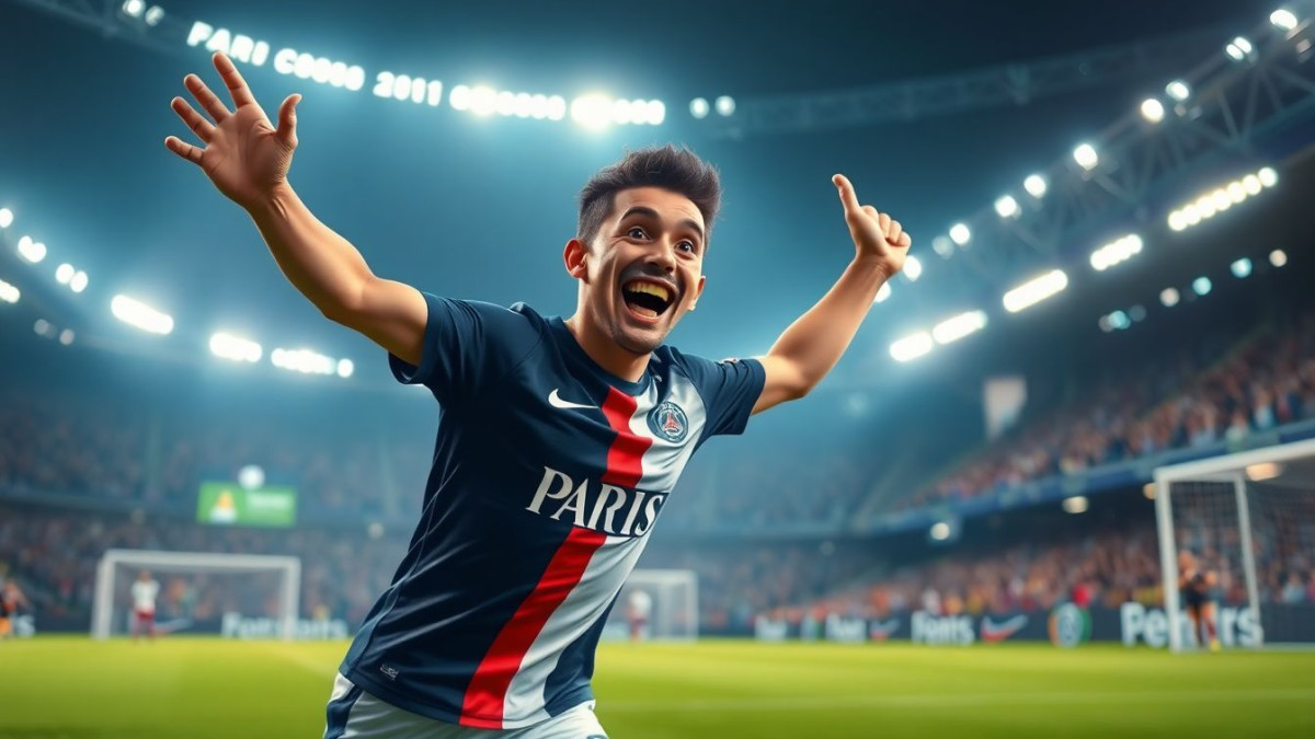 PSG : Dou a célébré son but avec enthousiasme Football