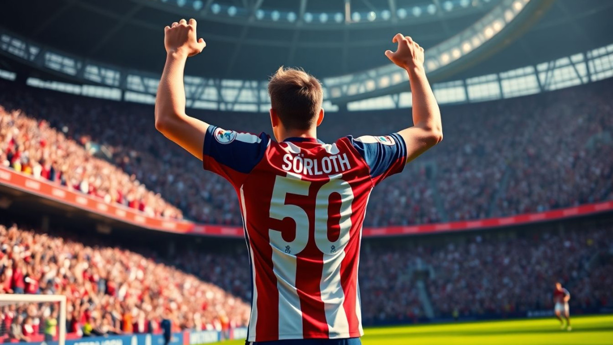 Sørloth brille avec l’Atletico Football