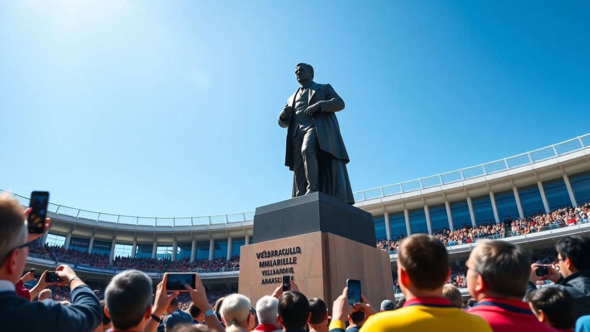 Très attendue par les fans de l’OM, la statue de Bernard Tapie, surnommé le Boss, sera inaugurée le 16 mai sur le parvis du stade Vélodrome à Marseille