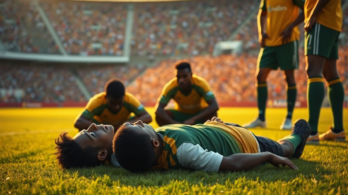 Un jeune footballeur sud-africain décède tragiquement à l’hôpital après s’être effondré pendant l’échauffement, laissant un coéquipier et un ami derrière lui