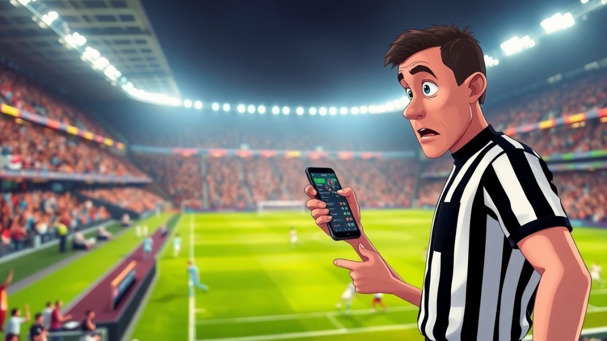Video. Football : arbitre étonné repéré sur des sites de paris en direct pendant un match