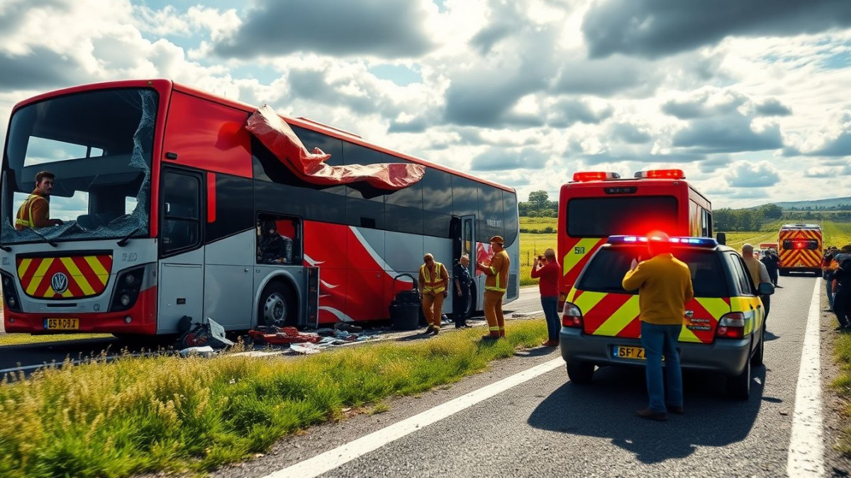 Accident de la route pour le car du Pays de Galles avant France-Pays de Galles à l’Euro 2025, Gr. B
