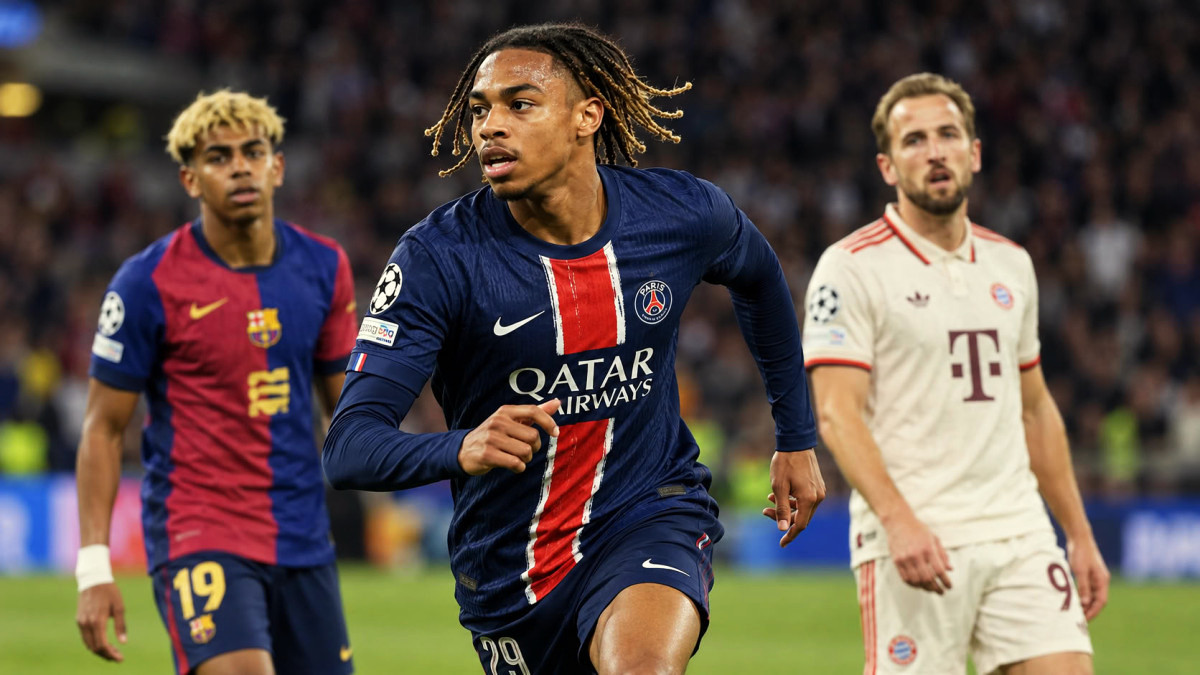 Bradley Barcola devance Lamine Yamal et Harry Kane et est élu joueur de la semaine en Ligue des champions