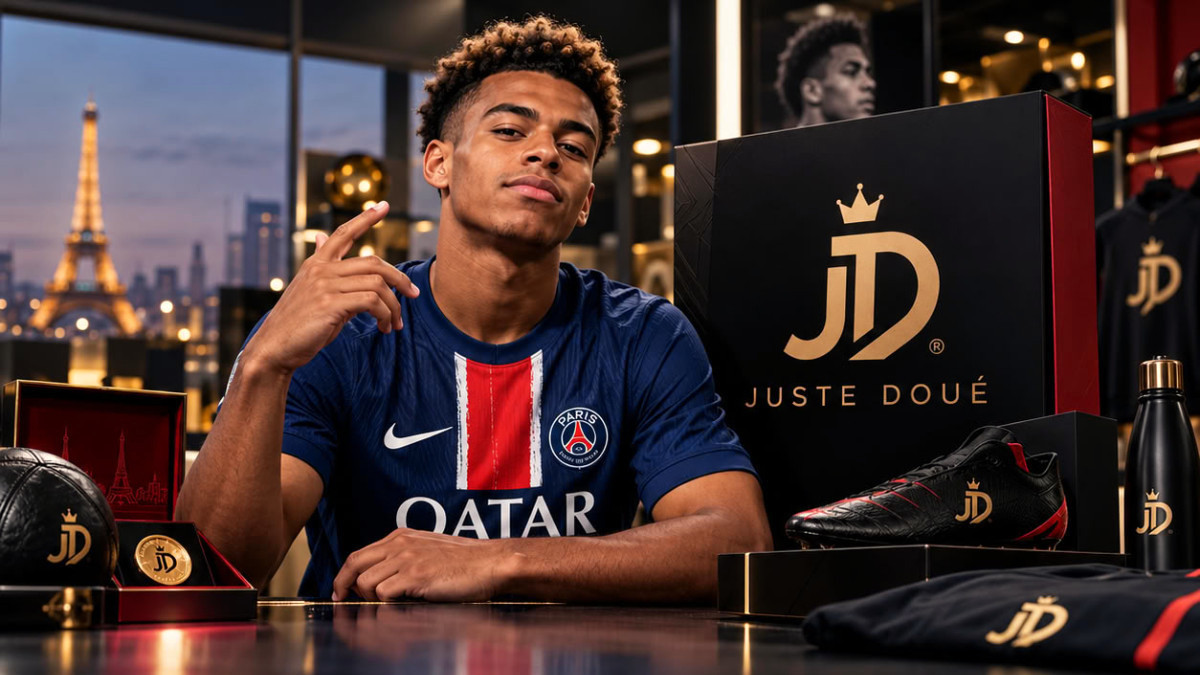 Désiré Doué dépose neuf marques, dont » Dez «, » Juste Doué » et » DD 14 «