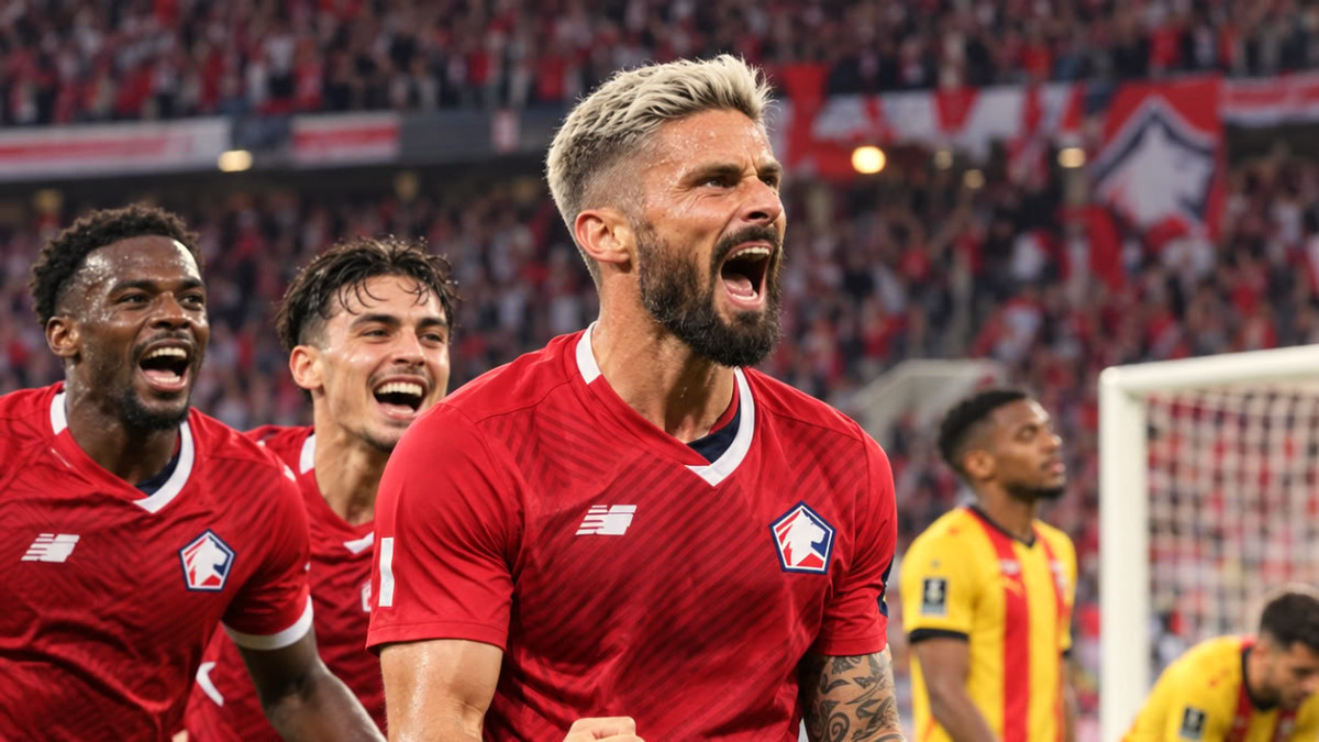 Lille-Lens : Olivier Giroud délivre les Dogues dans un derby du Nord électrique