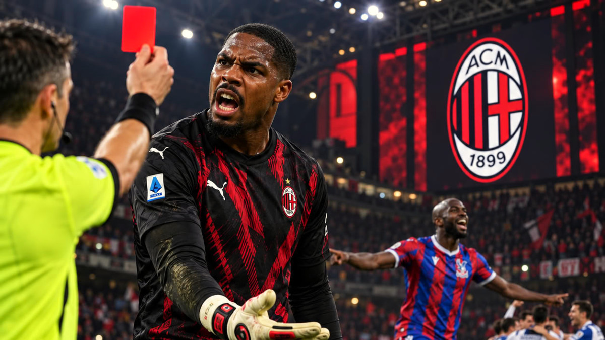 Maignan voit rouge et plombe Milan : Mateta marque avec Palace et la Real Sociedad déroule