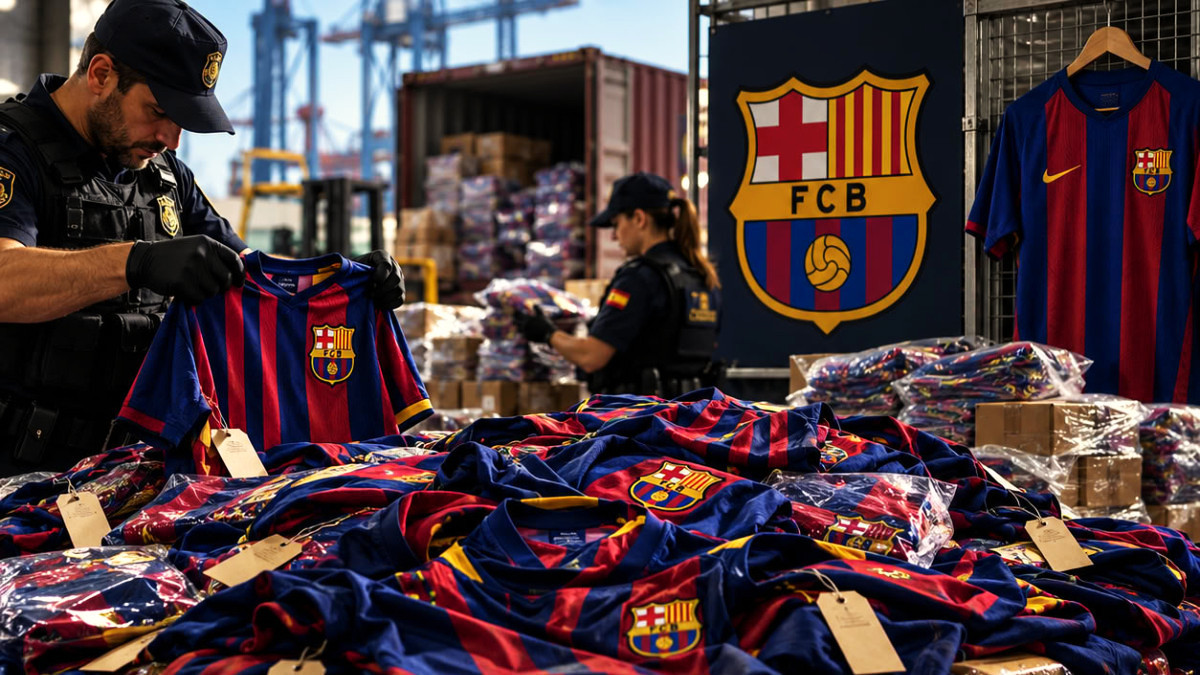 Maillots du Barça : 6 000 produits contrefaits destinés aux boutiques touristiques ont été saisis