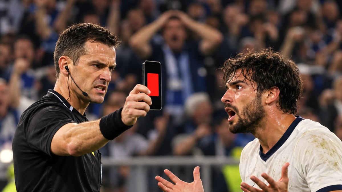 Premier arbitre à exclure un joueur avec son smartphone : les cartons digitalisés provoquent la colère des supporters