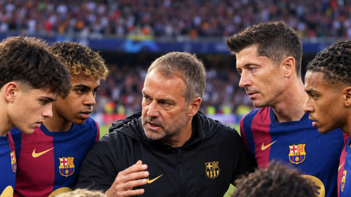 Avant PSG-Barça, Flick salue son équipe : » Ils sont plus mûrs «