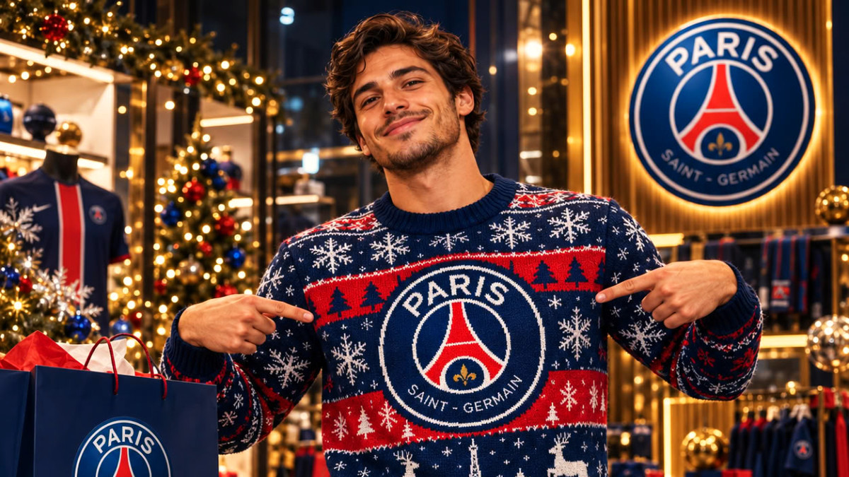 Le PSG dévoile son » pull moche » de Noël 2026 : le nouveau modèle intrigue déjà