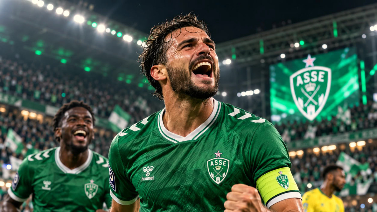 Saint-Étienne bat Nantes avec autorité et confirme son statut de leader