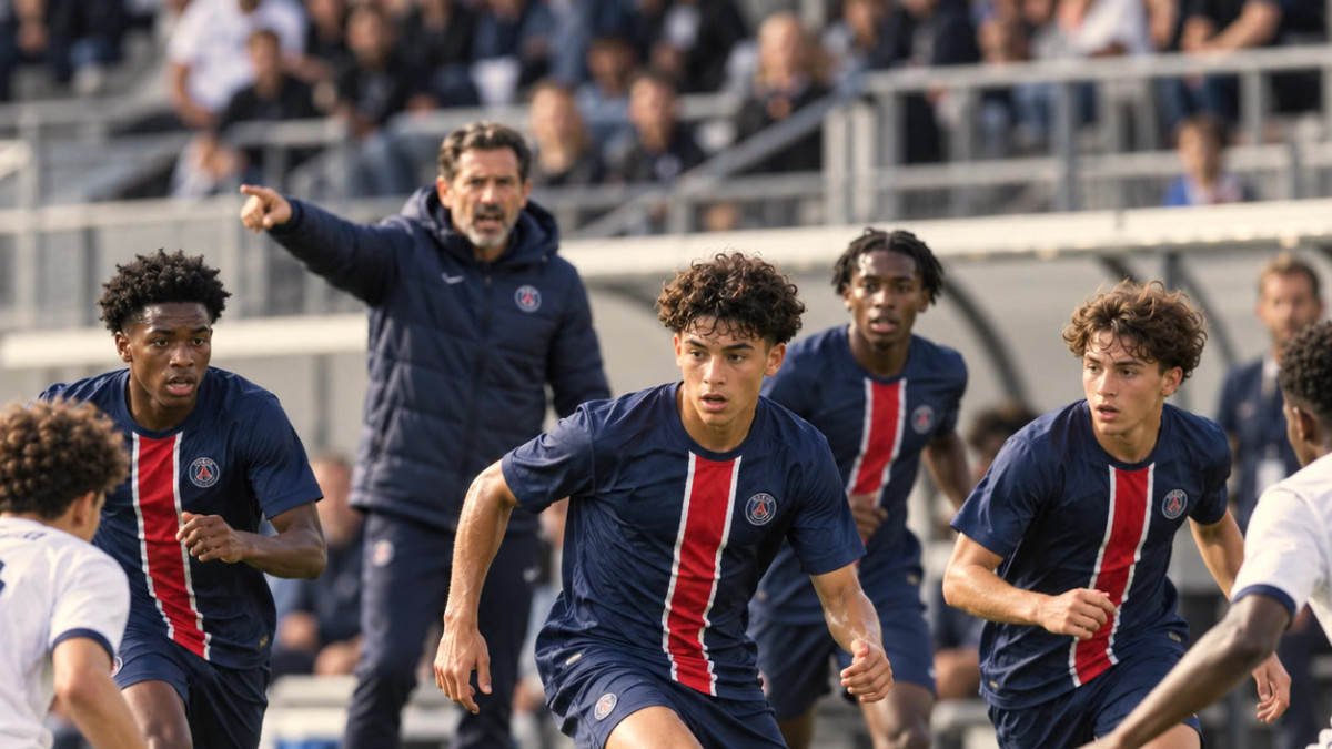 Les U17 du PSG alignent une formation offensive pour un festival de buts