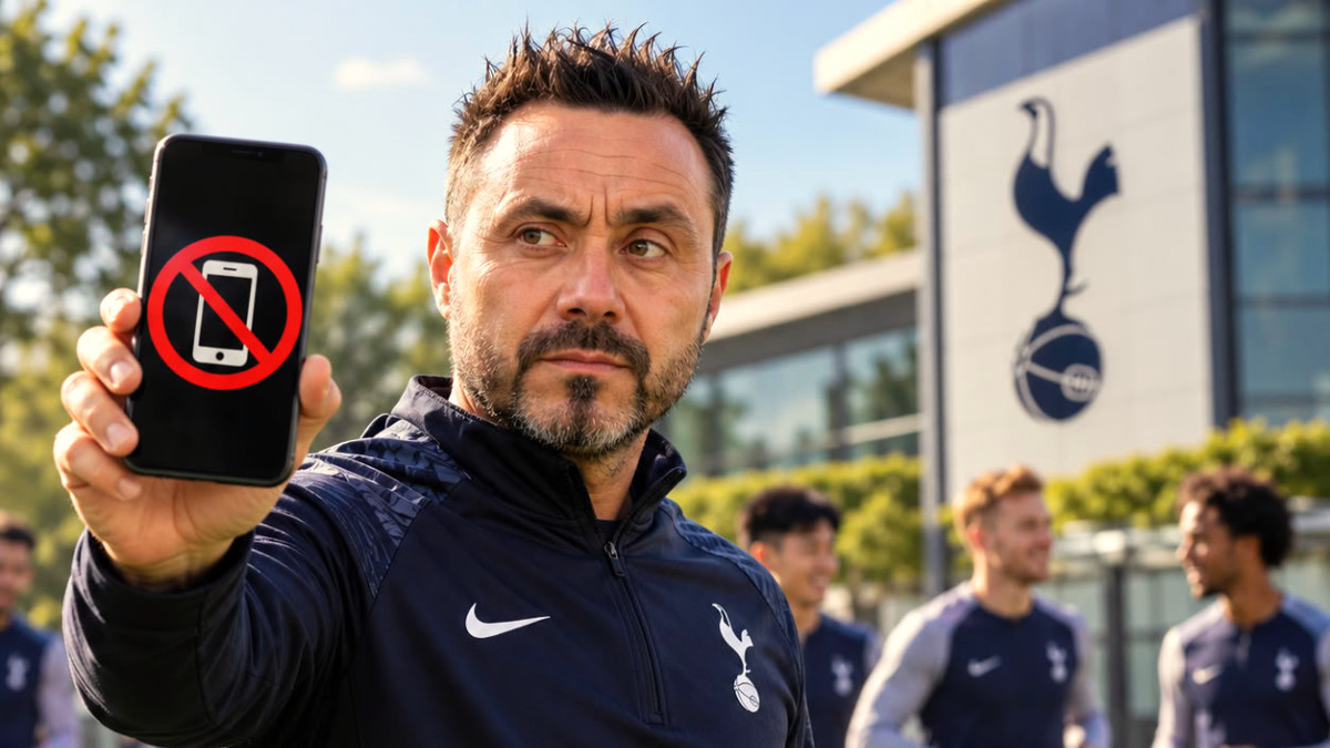 De Zerbi impose une interdiction des téléphones aux joueurs de Tottenham